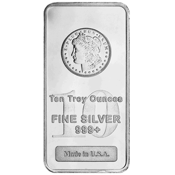 Picture of 10 oz Morgan  Silver Bar